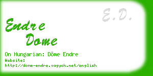 endre dome business card